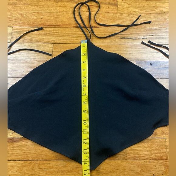 H&M Handkerchief Black Diamond Top Back/Neck Tie Size M - Picture 4 of 6